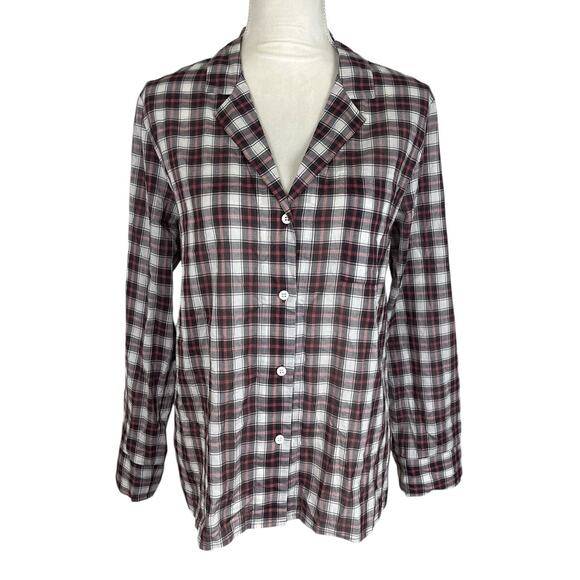 Jenni Kayne Classic Plaid Button Down Shirt Collared Lightweight Size Small NEW - Picture 2 of 7